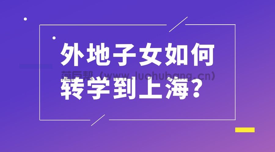 2025年外地子女如何转学至上海？材料、流程与政策详解